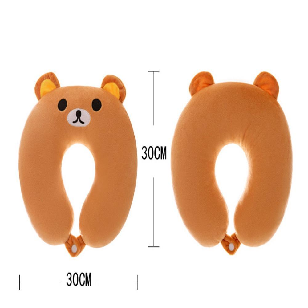 Portable Children Outdoor Travel Pillow Short Plush Flight Neck Pillow U-shaped Pillow