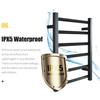 80W IPX5 Waterproof Bathroom 45°~70℃ 304 Stainless Steel Temperature &Time Control Smart Home Heated Towel Rail Electric Towel Rack
