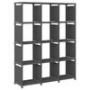 Cube Shelf - VIDAXL - 12 Compartments - Grey - Fabric - 103x30x141 Cm