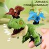 3 Pcs Dinosaur Action Figures with Movable Mouths Funny Finger Dino Toys for Kids Dinosaur Figure Chomp Toy Gifts for Halloween Easter Christmas