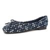 2025 Spring New French Style Flat Shoes Versatile Elegant Bow Women Flats Shallow Mouth Soft Sequin Women Shoes Mujer
