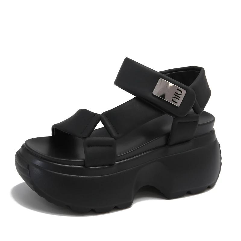 Fashion Summer Women's Sandals Fashion Thick Soled Roman Women Shoes New Casual Lady Anti-Slip Ladies Shoes Wedge Heels Platform Sandals