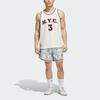 Adidas Originals X Hoop York City Allover Print Logo Comfortable Loose Sports Shorts Unisex Shorts Ivory-White Textured-Green Dark-Red JC5973
