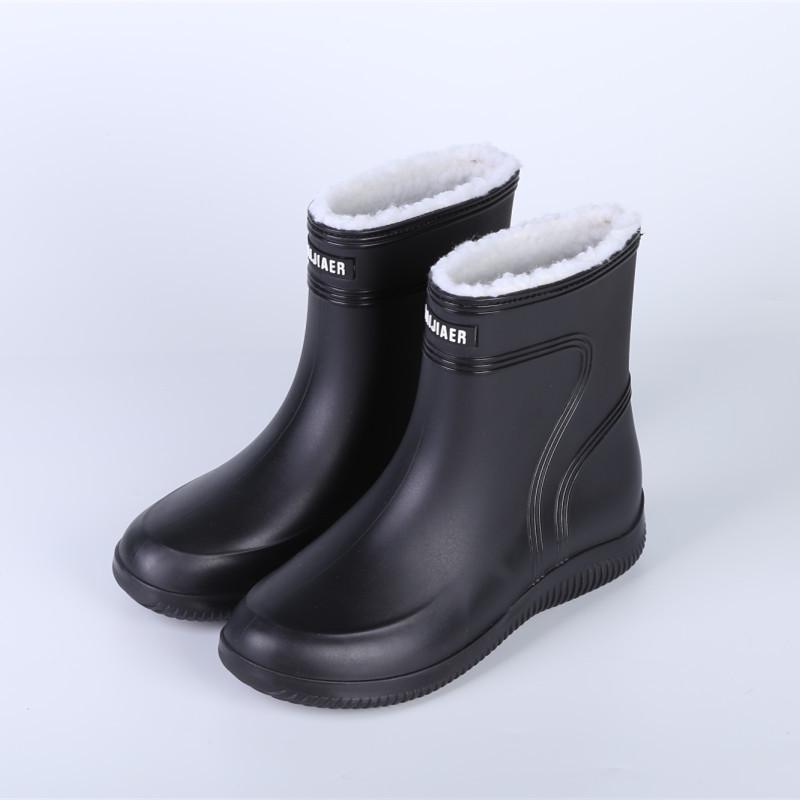 3306 Mid-Tube Fashion Rain Boots for Men and Women - Non-Slip, Waterproof, Thick Rubber Shoes, Ideal for Kitchen Work