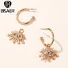Bisaer Exquisite Shining Devil's Eyes Stud Earring for Ladyies High Jewelry