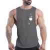 Summer Adult Men'S Fitness Outdoor Crew-Neck Vest Creative Panda Pattern 2d Printed Multi-Color Comfortable Sleeveless Shirt