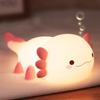 Axolotl Night Light Lampeez Silicone Night Light Timer Setting Dimmable Table Lamp Bedside USB Rechargeable Safe ABS Silicone Birthday Gift