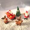 Resin Christmas Ornaments: Santa Claus & Elk Micro Landscape Decorations for Aquarium & New Year