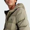 Adidas Helionic Stretch Hooded Down Jacket Men Jacket Olive-Green IK3173