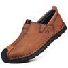 Handmade Retro Cow Leather Shoes Men Loafers Fashion Casual Shoes Men Flats Moccasins Men Shoes Leather