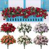 Decoration Floral Arrangement Artificial Eucalyptus Rose Lifelike Flowers Simulation Plants Leaves