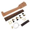 Ukulele Neck Fretboard Replacement Kit Neck String Knobs Bridge Rosewood Fingerboard Set for 23