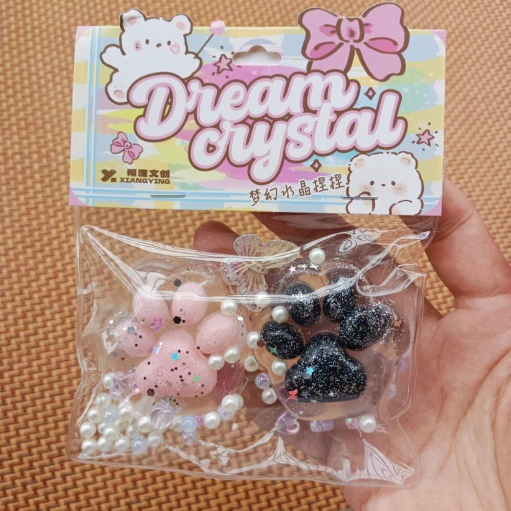 2Pcs Tapa Squishy Pearl Cat Paw Fidget Toy Antistress Stress Relief Toy For Adult Kids TPR Slow Rebound Sensory Toy Unique Gifts