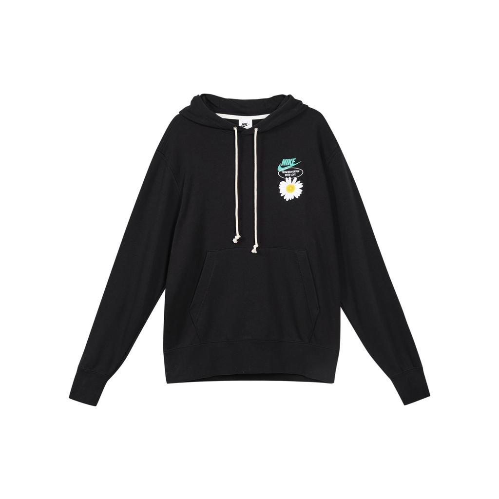 Nike Daisy Embroidery Sport Hoodie Pullover Men Tops Black DM4994-010