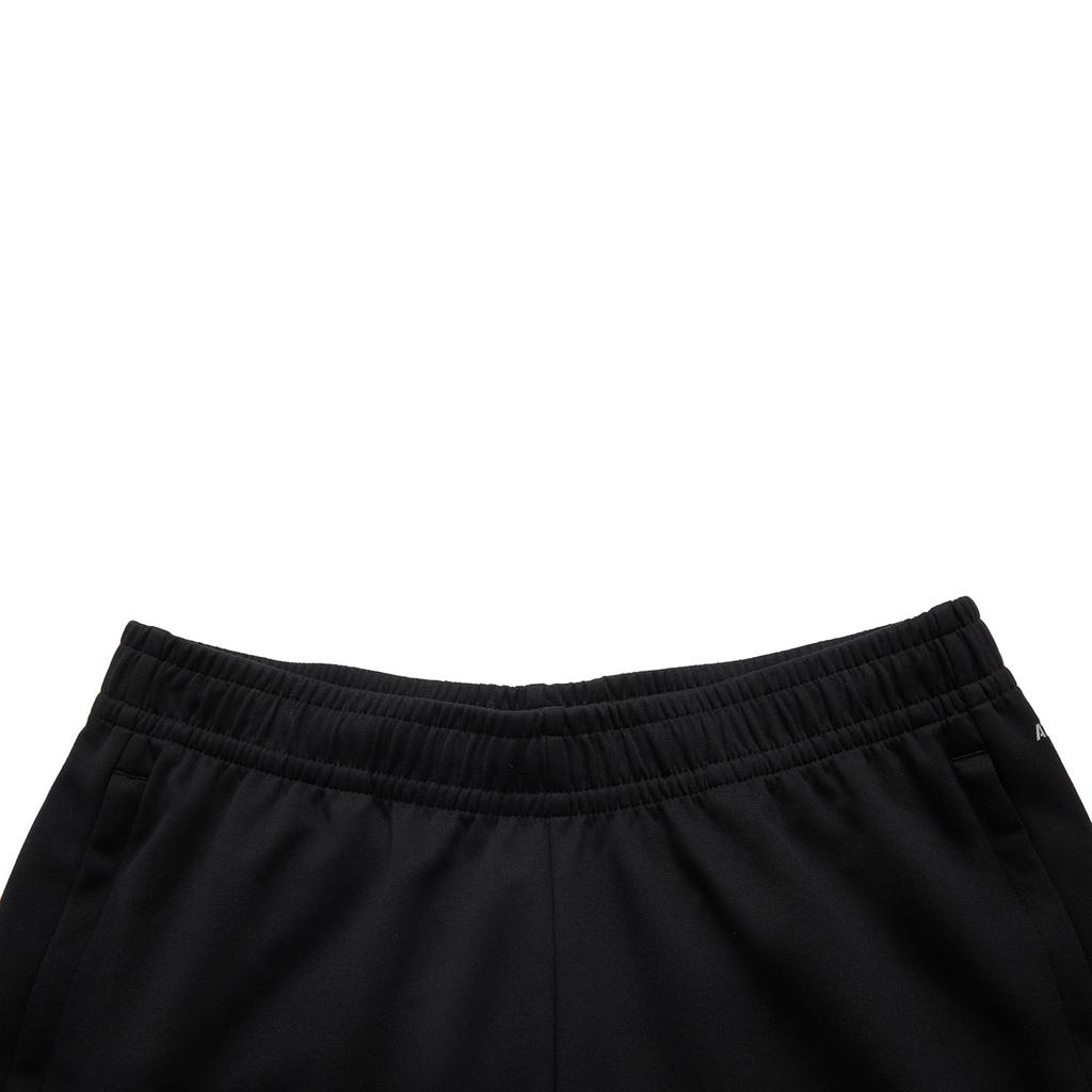 Li Ning Fitness Series Solid Color Comfortable Straight Leg Knitted Sports Pants Men Bottoms Black AKLU145-1