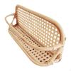 Rattan Wall Shelf Floating Decoration Dining Room Organization Picture Frame Holder Organizer