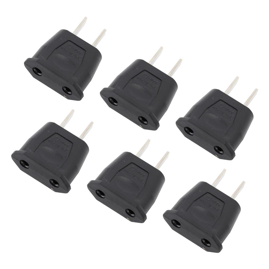 10PCS To Adapter 2 Prong Flat Plug To Round Outlet Converter for Home Travel Office Use 125‑