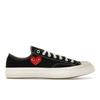 Comme Des Garçons PLAY X Chuck 70 Low Single Heart - Black Unisex Sneakers Red Egret A08804C