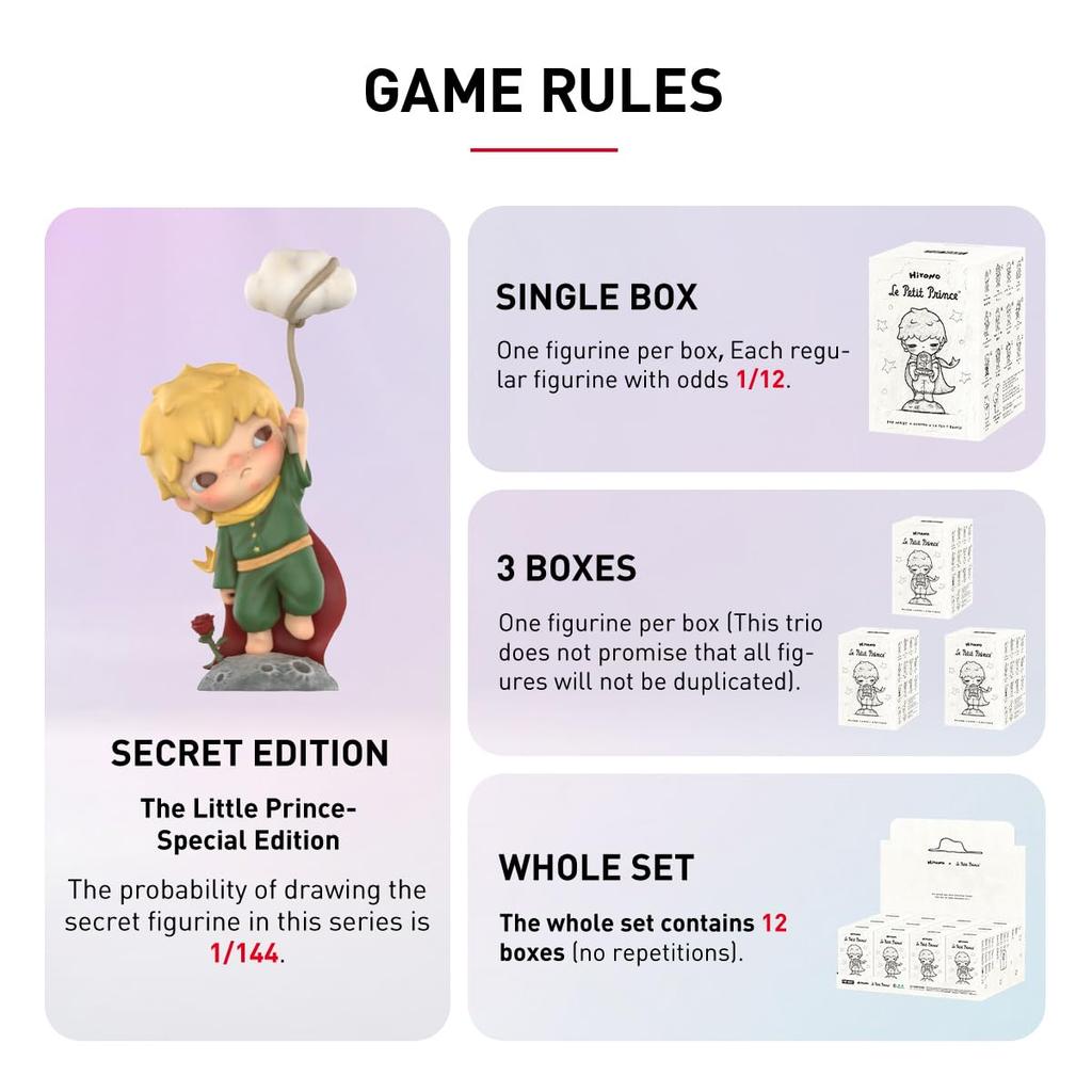 POP MART Hirono X The Little Prince Series [1 Piece] Pop Mart Gachapon Blind Box Figure Plastic Model Premium Toy PVC Soft Vinyl Original Character