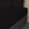 57 Thread Count Cotton Fitted Sheet 140x200 Cm UNI Black, by Soleil D'ocre