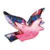 [R4279] - Handmade Brooch 'Mistinguette' Blue Pink (dove) - 50x40mm
