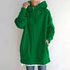 Fleece Hoodie Women Women Sweatshirt Fashion Loose Solid Color Streetwear Pocket Zipper Drawstring Long Fleece Open Coat Women