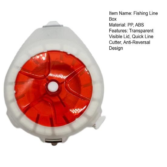 Fishing Line Spooler Box with Clear Lid Quick Line Cutter Anti-Reversal Portable Fish Line Organizer Holder Winding Spooling Tool