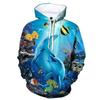 Fashion 3D Dolphin Printed Hoodies For Men Ocean Animal Graphic Sweatshirt Children Hipster Streetwear Pullover Women Hoodie