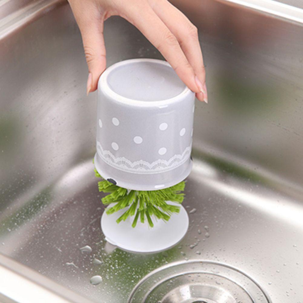 Bottles Cleaner Brush Lazy Use Cleaning Brush Sink Suction Cup Brush Cup Scrubber Cup Mugs Cleaner