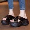 Sheepskin Version~ Slippers Women's Outer Wear Summer New Thick-bottomed Versatile Comfortable Height-increasing Sandals