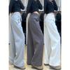 Spring and Autumn New High Waist Skinny Same Straight Narrow Casual Wide Leg Sweatpants