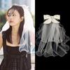 Short Headdress Bridal Wedding Photo Bow Headdress