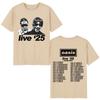 British Rock Band O-Oasis Live 25 Tour T-Shirts Mens Women Casual O-Neck Short Sleeve T Shirts Fans Gift Fashion Vintage T-shirt