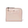 Folding Wallet Pig Leather Lame Film Processing Zipper Slim Wallet Thin Compact with Original Charm Stylish Adult Cute JSLW4AS2 Pink [Jill Stuart]