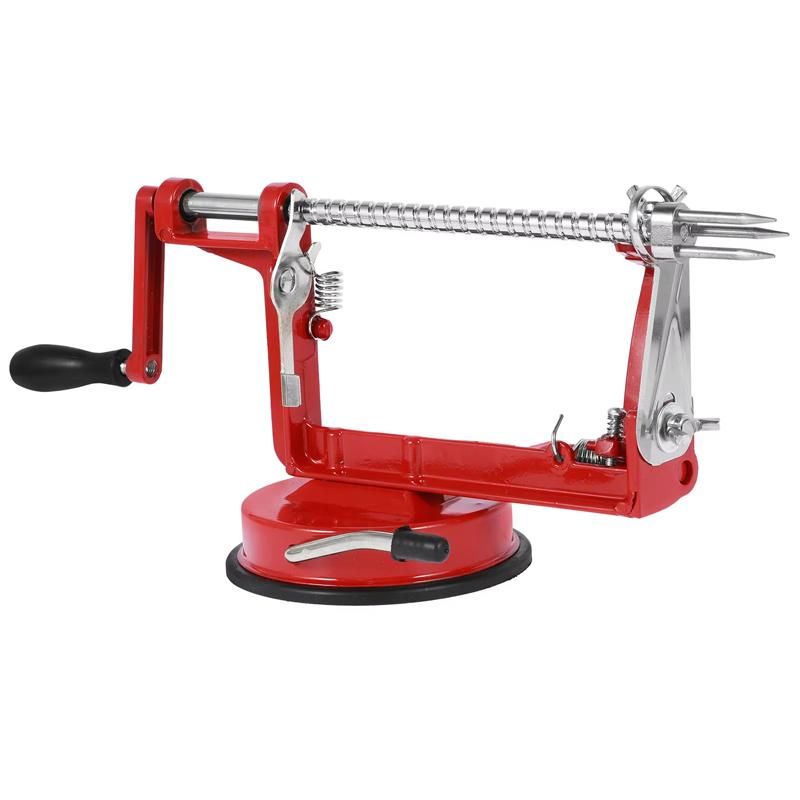 Manual Spiral French Fry Cutter with Suction Base Vegetable Spiralizer Twisted Potato Apple Peeling Slicer Kitchen Gadgets