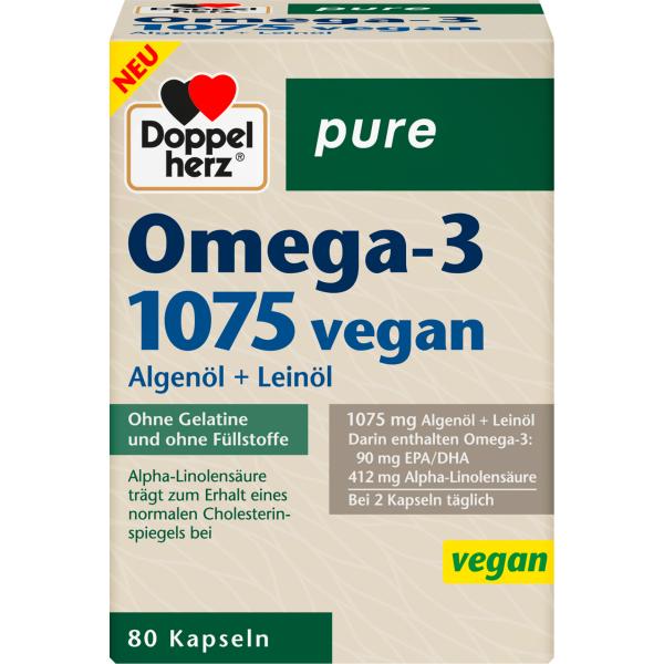 Doppelherz Vegan Omega 3 1075 80 Units 61.2g
