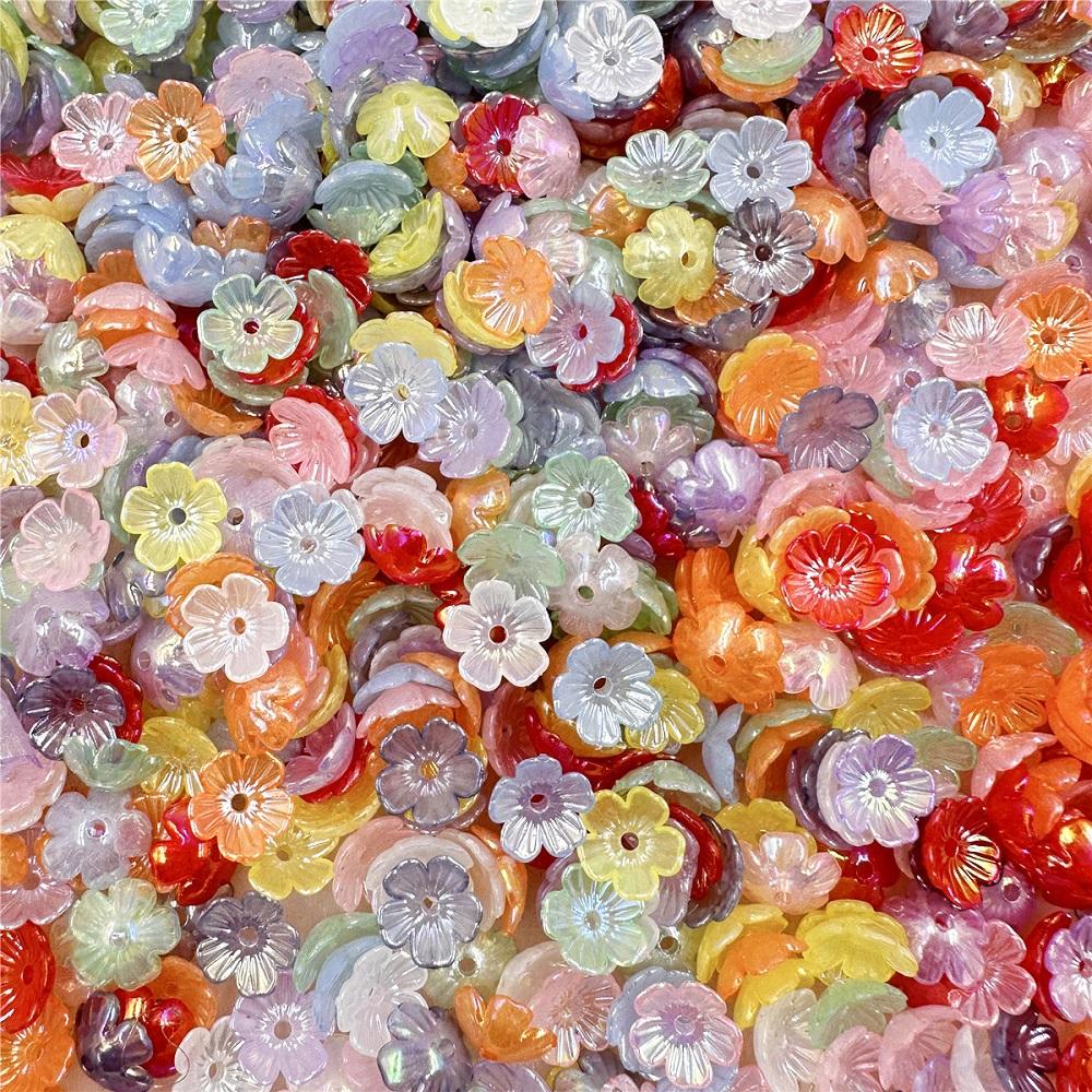 Home Party Supplies Pendant Flower Small Daisy Fashion Acrylic 10.5mm Loose Beads Jewelry Making DIY