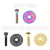 Bike Fork Cap Screw Set Ti Alloy CNC Machining 28.6mm Front Fork Cap and Screw for Cycling