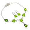 Peridot Gemstone Handmade 925 Sterling Silver Jewelry Set F1b78