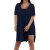 Women Plus Size 2 Piece Outfits Side Split Short Sleeve Tunic Tops And Skinny Biker Shorts Sets Summer Lounge Tracksuit