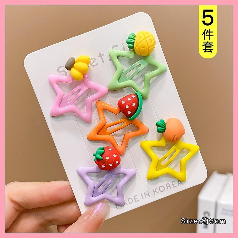 5Pcs Baby Cute Small Bb Clip Children's Bangs Broken Hair Clip Headdress Children's Hair Accessories Hair Clip