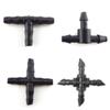 50Pcs 1/4" Water Tee Connector Splitter 4/7 Mm Hose Garden Watering Irrigation Barb Drip Irrigation Fittings Accessories