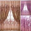 1Pc Flower Jacquard Tulle Topfinel Court Style Jacquard Voile Sheer Curtains for Living Room Bedroom Home Decor