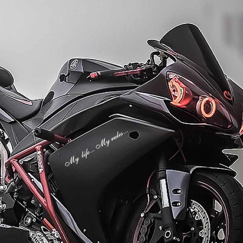 20X2.5CM My Life My Rules Car Decal Reflective Laser 3D Car Stickers Decals Creative Vinyl Car Styling Auto Stickers