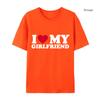 I Love My Girlfriend and I Love My Boyfriend Printed T-shirt Couple Fashion Sports t-Shirt Harajuku Casual Top