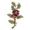 Brooch Jewelry Romantic Rose Brooch Vintage Rhinestone Flower Pin Dress Banquet Corsage Pins