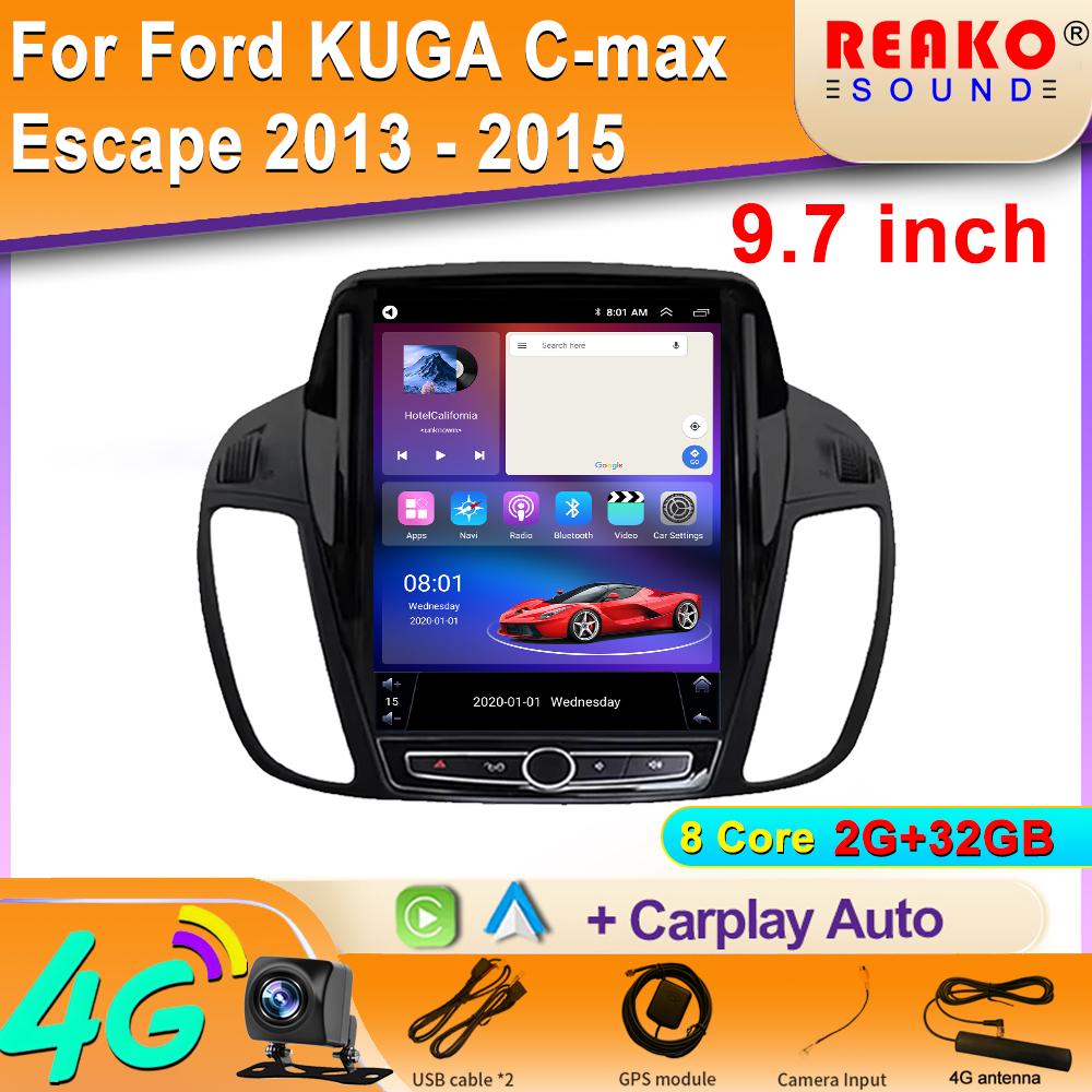 Multimedia Player Head Unit For Ford KUGA C-max Escape 2013 2014 2015 Car Radio Android Auto Carplay GPS Navigation 2din DVD