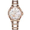 RORIOS Cute and Stylish Mechanical Automatic Watch with Dragonfly Luminous Hollow Ceramic White Women's Watch, Decoration, Band,