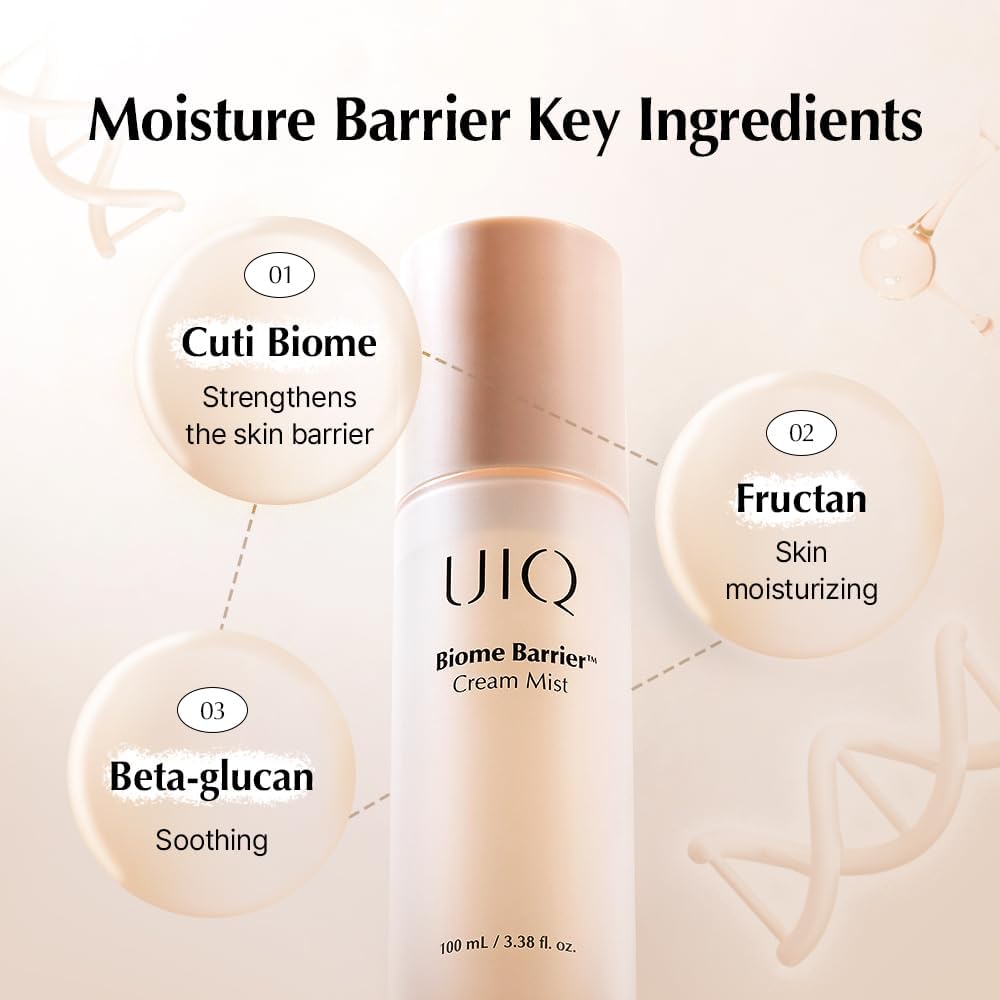 UIQ Biome Skin Barrier CREAM MIST 100ml - Hydrating & Barrier-Strengthening Facial Mist