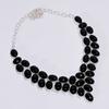 Beautiful Top Grade Qualite 100% Natural Black Onyx Oval Shape Ethnic Handmade Jewelry 925 Steling Silver Necklace 18" WSJ-4752